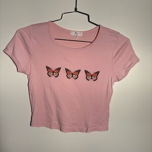 Truly Madly Deeply Pink Butterfly Tee